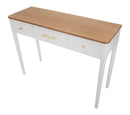 Console Fissa Matera 107x80x37 cm in Legno MDF e Ferro Bianco/Marrone