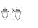 Lampada Applique Rivolta in Basso Colore Bianco e Argento per Esterno Linea Stelt Sovil