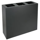 Pattumiera per Raccolta Differenziata 3 Scomparti Capacità 180 lt 90x30x80 cm in Acciaio Antracite 