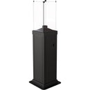 Stufa a Pellet Decorativa Senza Canna Fumaria da Esterno 146x44x44cm Flig Tennessee Nera