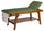 Lettino da Massaggio Visita Fisioterapia Fisso 2 Sezioni 190x70x75 cm 250Kg Verde