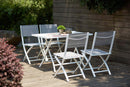 Sedia da Giardino Georgia Pieghevole 58x46x85 h cm in Textilene Bianco