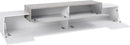 Mobile TV 3 Ante 240x45x51,5 cm Coro Bianco Lucido e Acero Pereira
