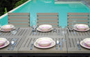 Tavolo Rettangolare Allungabile da Giardino 280x100 cm Voghini Monterosso Grigio