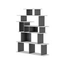 Libreria design 120x29,2x149 cm Apollon bianco antracite