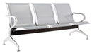 Panca per Sala Attesa 3 Posti in Acciaio da Ufficio Argento