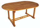 Tavolo Allungabile da Giardino Ovale in Legno di Acacia Soriani Bali