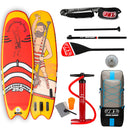 SUP Tavola Stand Up Paddle Gonfiabile 248x77x10 cm con Pagaia Zaino e Accessori Jbay.Zone Wave Y2