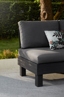 Seduta Modulare Elements con Schienale e Cuscino Keter 65x74x73 cm Effetto Legno Grafite 