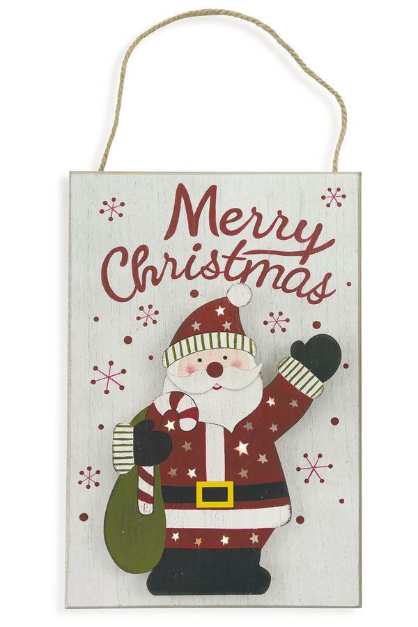 Fuoriporta Natalizio a LED 30x47 cm Soriani XMAS Welcome Babbo Natale acquista