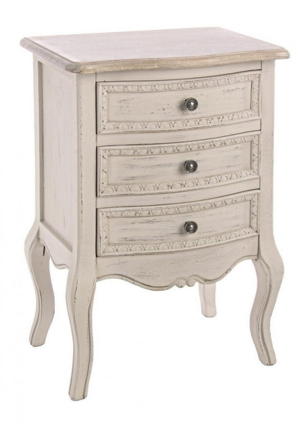 Comodino 3 Cassetti Clarisse in Legno sconto