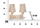 Lampada da Muro Glam Ring Doppia 32x18x27 cm in Ferro e Plastica Oro