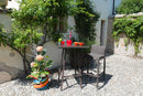 Tavolo Bar da Giardino in Polyrattan 70x70H107cm Adila Noce