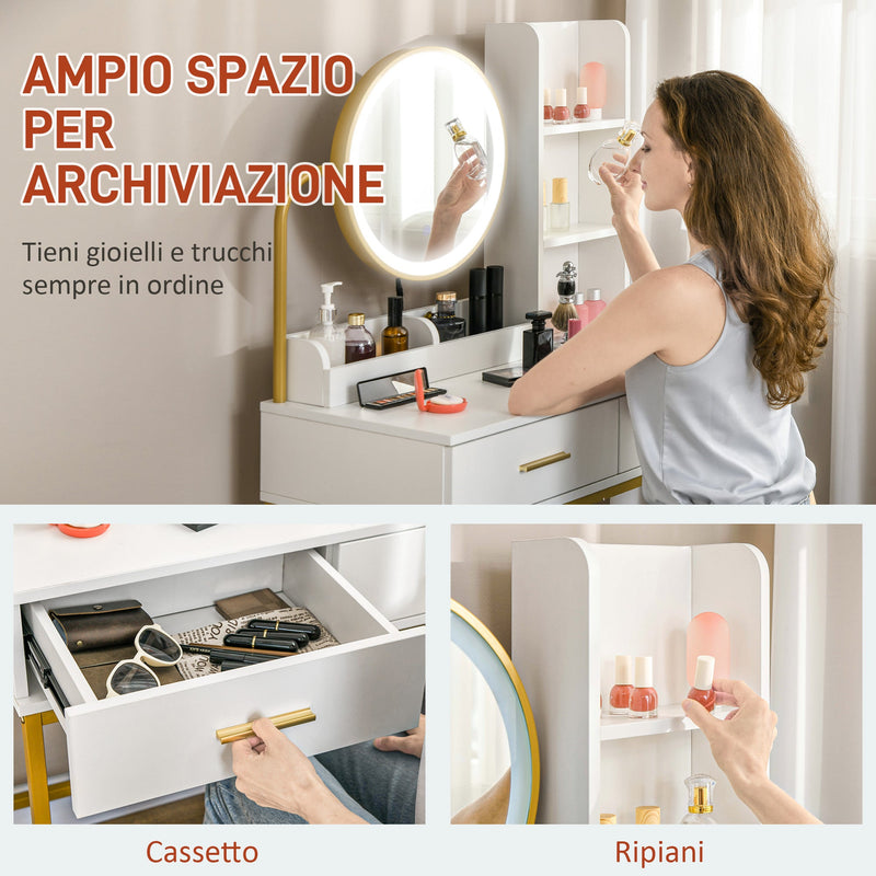 Consolle Trucco con Sgabello Vano Contenitore e Specchio Bianco – acquista su Giordano Shop Consolle Trucco con Sgabello Vano Contenitore e Specchio Bianco – acquista su Giordano Shop