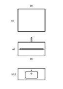 Mobile Bagno Sospeso 91cm TFT Swing Bianco Cromato