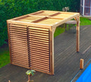 Pergola da Giardino con Veneziane Mobili 313x224x217 cm in Legno Picea Massello Termo Trattato