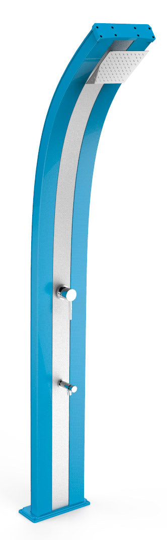 sconto Doccia da Giardino Miscelatore e Lavapiedi Arkema Dada Fascia Inox Light Blu