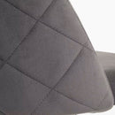 Set 4 Sedie Imbottite 38x43x74 cm in Vellluto Velvet Grigio e Oro