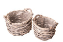 Set 4 Cesti Ø 20 H 15 cm con Manici 