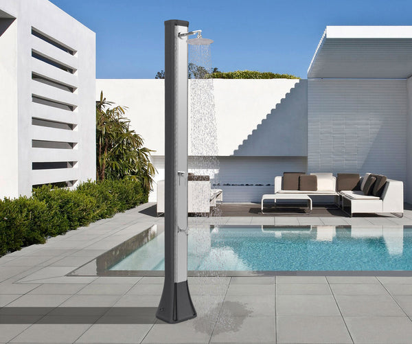 prezzo Doccia Solare da Esterno Giardino 30L Miscelatore Arkema Big Happy Five F Grigio Antracite