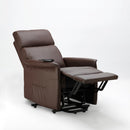 Poltrona Alzapersona Elettrica 1 Motore 60x73x104 cmin Similpelle Marrone