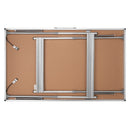 Set 3 Pezzi Tavolo Pieghevole Bianco Multifunzione per Esterni Campeggio Pic Nic