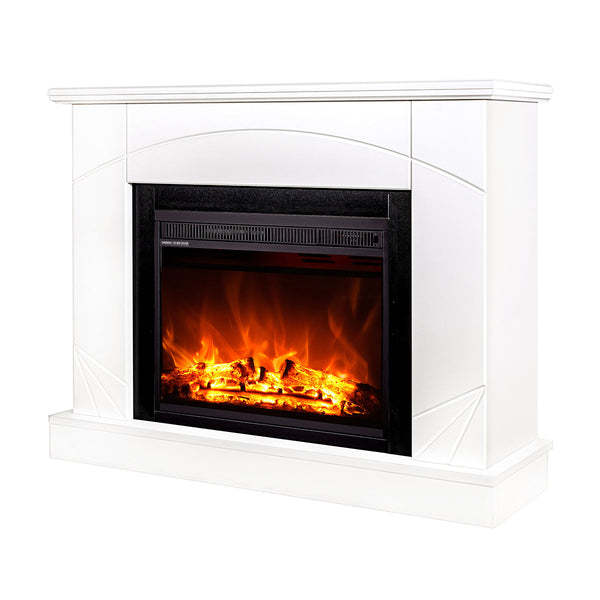 Camino Elettrico da Pavimento 85x110x27 cm Effetto Fiamma 1500W Madeira & Lorance Noce prezzo