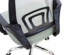 Poltrona da Ufficio Zoe Verde 52x56,5x85/95 h cm in Poliuretano Grigio chiaro