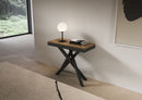 Consolle Allungabile 90-300x40x77 cm Saki Evolution Noce Gambe Antracite 
