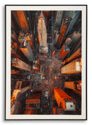 Stampa su Tela Laccata New York con Cornice 72x4x102 cm in Abete e Tela e Plastica      