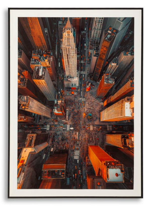 Stampa su Tela Laccata New York con Cornice 72x4x102 cm in Abete e Tela e Plastica sconto