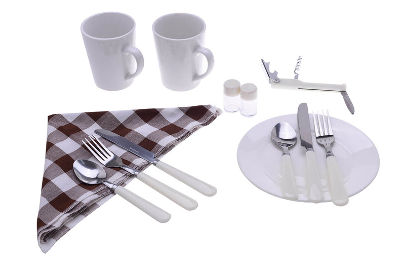 Cesto Valigetta da Pic Nic per 2 Persone 11 Pezzi con Borsa Termica