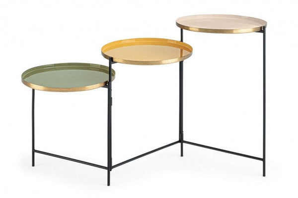 prezzo Tavolino Pieghevole 3 Ripiani Amrita Pieghevole in Acciaio