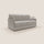 Divano Letto 2 Posti 149x90x96 cm in Tessuto Panna