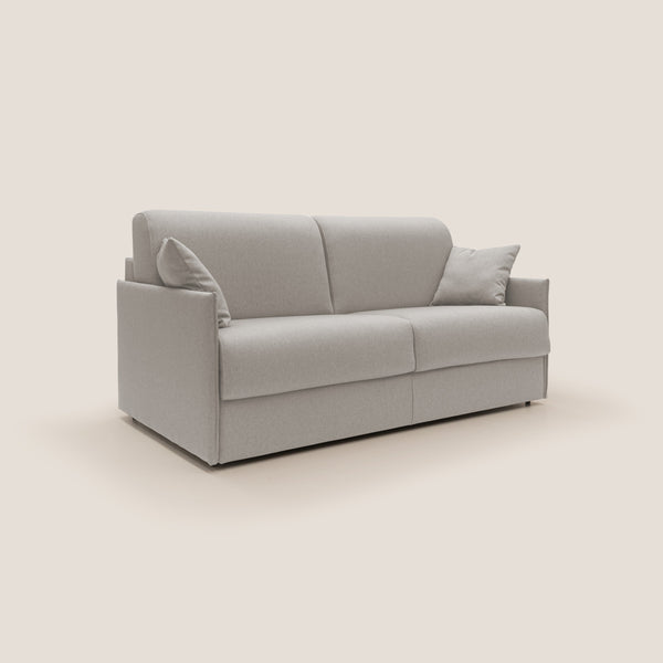 Divano Letto 3 Posti 189x96x96 cm Evans in Tessuto Panna sconto