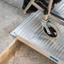 Rampa per Sedia a Rotelle Pieghevole Max 270 Kg in Alluminio Antiscivolo