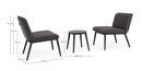 Set Tavolino e 2 Sedie da Giardino con Cuscini Isabela Antracite