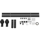 Kit per Porta Scorrevole Pieghevole 152,5x0,5x4 cm in Acciaio al Carbonio Nero      