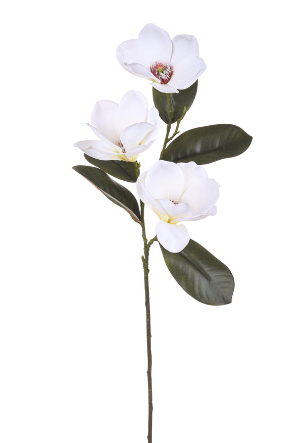 acquista Set 4 Magnolie Real Touch Artificiali Altezza 72 cm Bianco