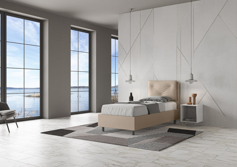 Letto Singolo Appia Tortora Varie Misure