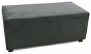 Panca in Velluto 100x48x44 cm Soriani Grigio Scuro