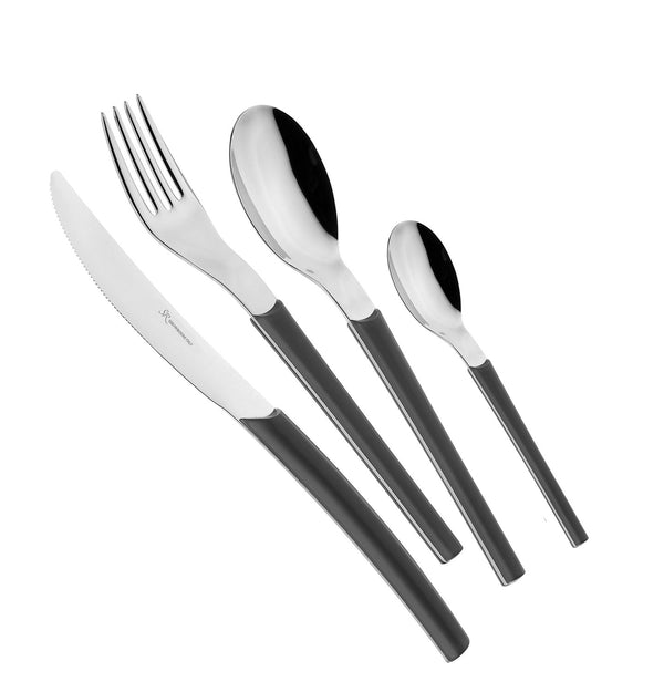 Servizio Set di Posate 24 pezzi in Acciaio Inox Eme Loto Grigio 432 sconto