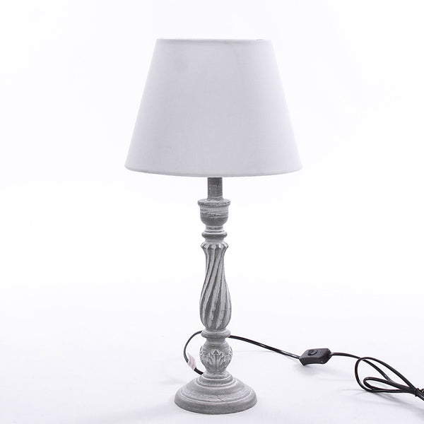 Lampada da Tavolo Ø25xH41 cm in MDF Design Classico Grigia prezzo
