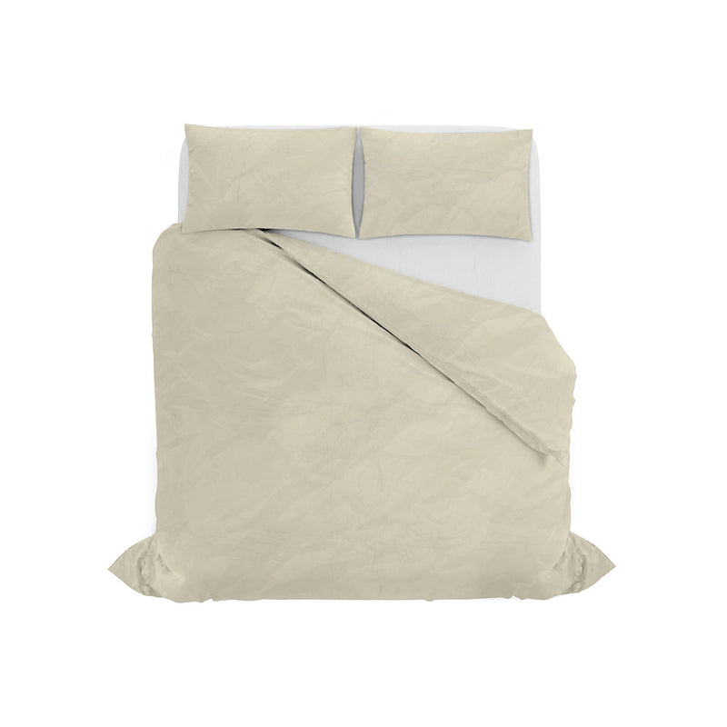 Copripiumino con Sacco e Federe Linea Water Washed Crema