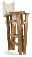 Set 2 Sedia Regista da Giardino Richiudibile in Legno di Acacia Soriani Bali Beige