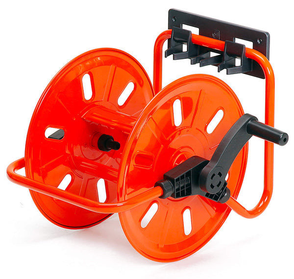 acquista Avvolgitubo Manuale da Muro Portatile 50 mt Tubo Ø1/2” in Acciaio Verniciato Rosso Agrati