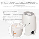Umidificatore d'Aria ad Ultrasuoni 4,8L con Display a LED Bianco