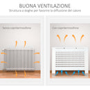 Copritermosifone in Legno MDF Bianco 112x19x81 cm 