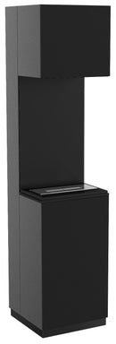 Camino a Bioetanolo da Pavimento 40,8x170 cm Flig Nashville Nero