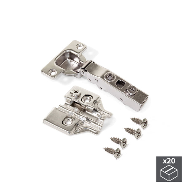 Cerniera a Scodellino X91N Apertura 100º Basetta a Vite Nichelato Acciaio Emuca online